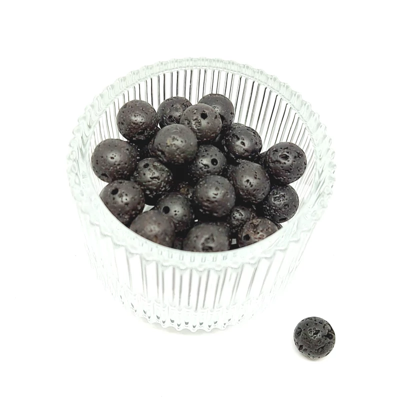 lávakő 8 mm ásványgyöngy