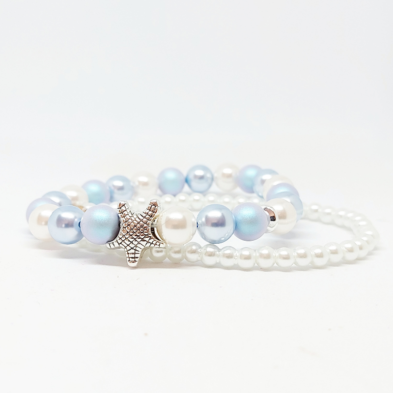 Mediterran Breeze Swarovski kristálygyöngy karkötő szett 